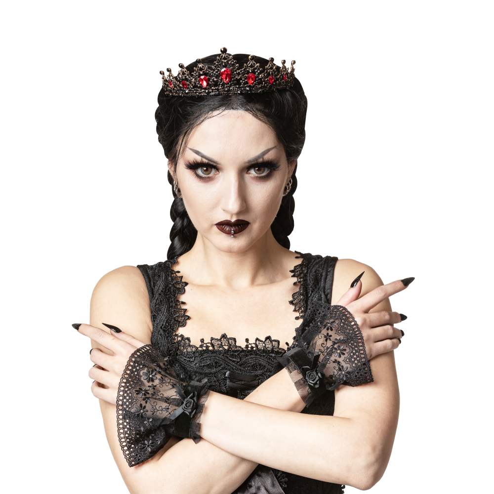 Sinister - A050 gothic cuffs Bracelet Costume - Noir